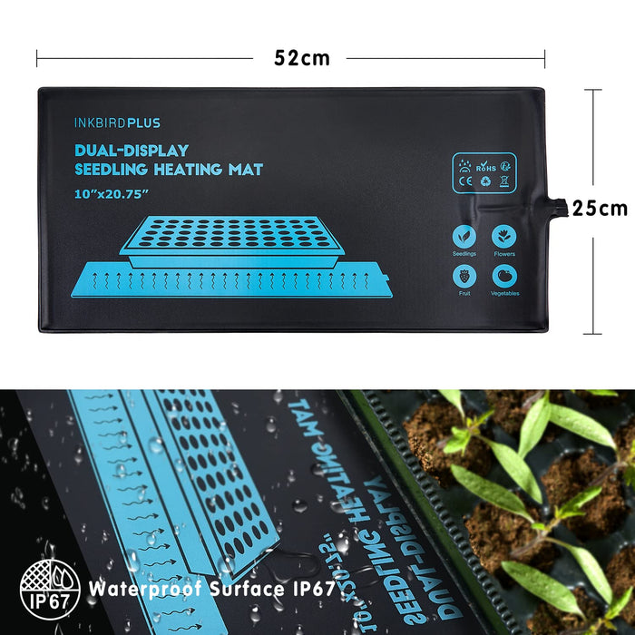 INKBIRDPLUS Seedling Heat Mat with Built-in Thermostat