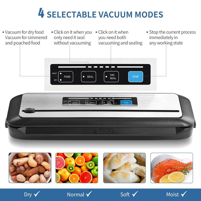 WiFi 8L Sous Vide Slow Cooker ISV-500W + Vaccum Sealer INK-VS01