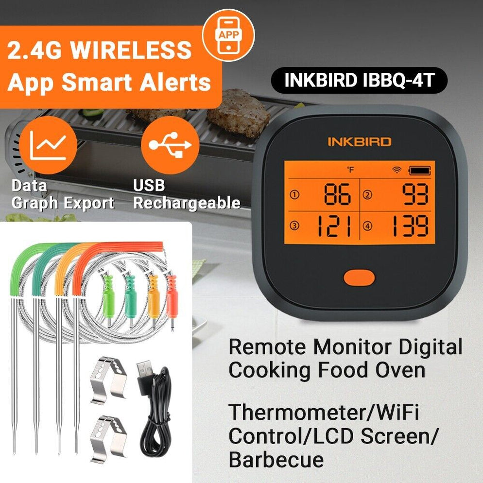 INKBIRD WiFi Grill Thermometer IBBQ-4T — INKBIRD AUSTRALIA