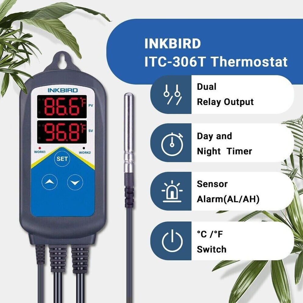 INKBIRD Prewired Heating Thermostat Temperature Controller ITC306T