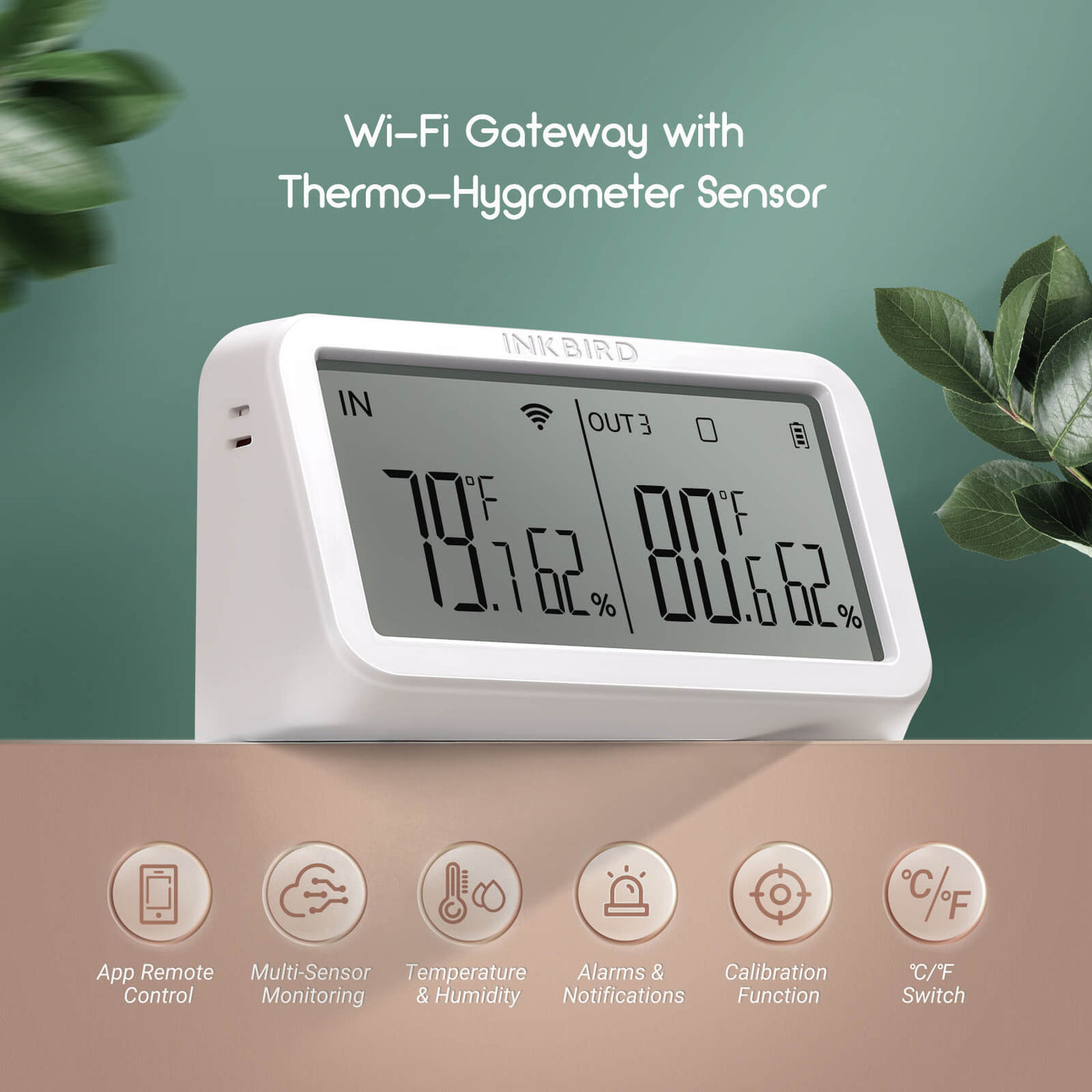 Wi-Fi Gateway with Temperature Humidity Sensor IBS-M2 — INKBIRD AUSTRALIA